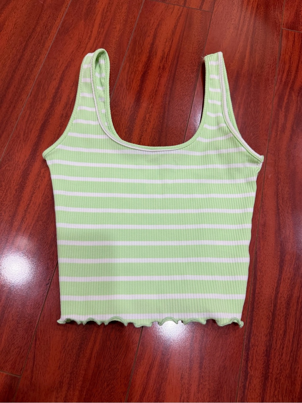 Liz & Sara white & green striped tank top - Small #stripes #summer #tanktop
